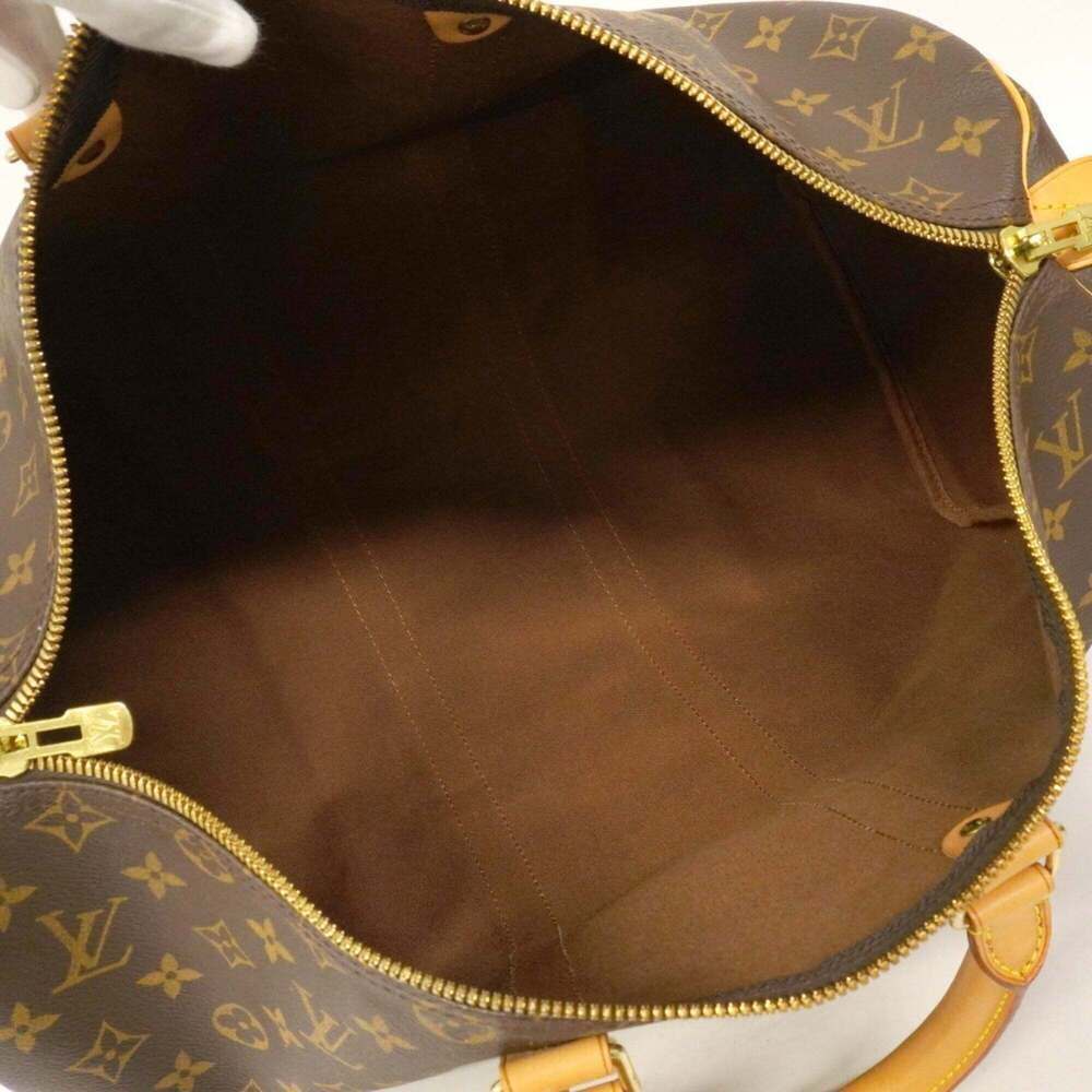 LOUIS VUITTON Authentic Brown Monogram Keepall 45 Boston Bag - Picture 4 of 10